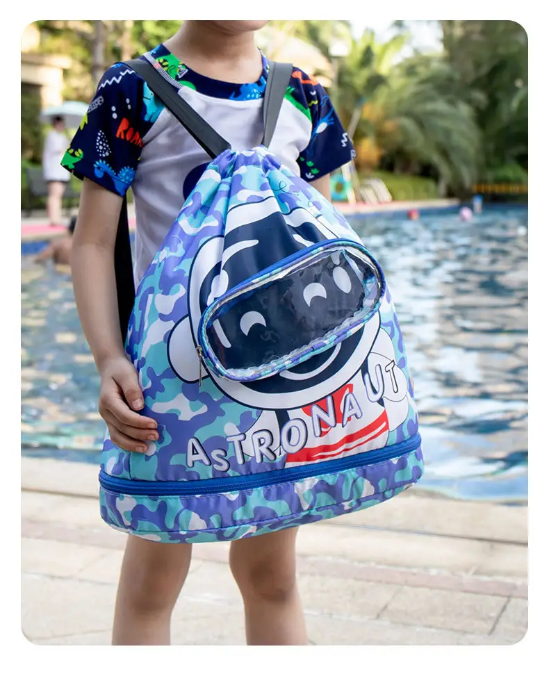 Astronaut Blue Kids Swimming Storage Bag 28x28cm — feature 9