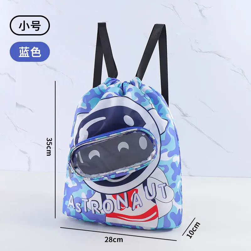 Astronaut Blue Kids Swimming Storage Bag 28x28cm