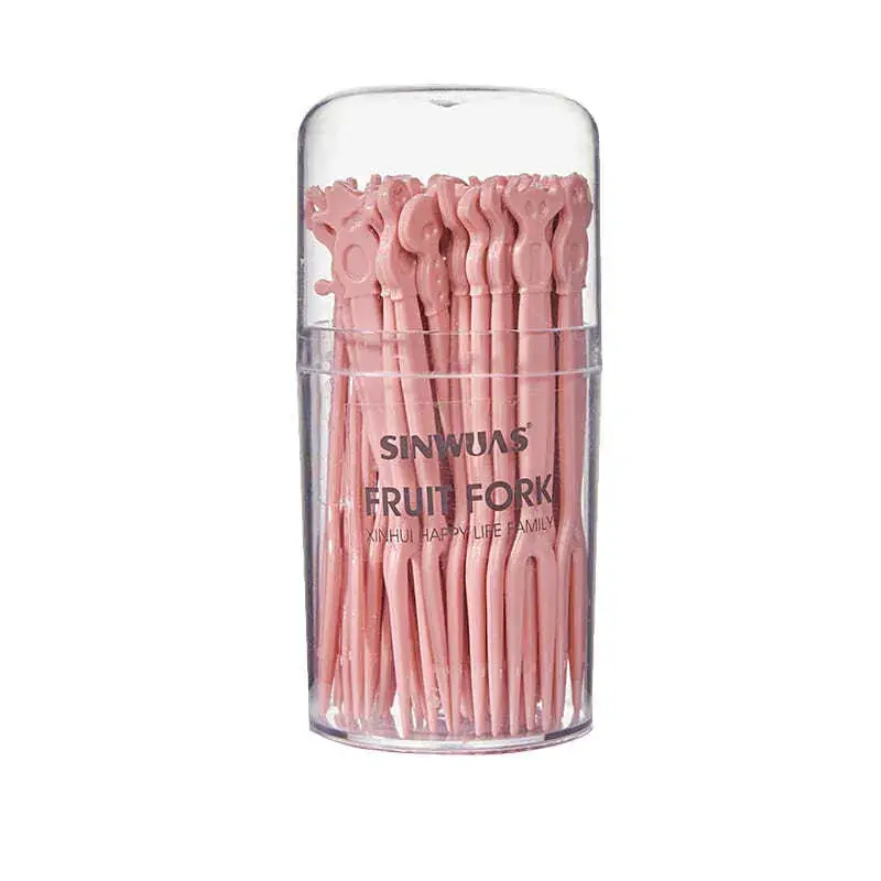 Fruit Sticks Set 200pcs Cartoon Storage Can