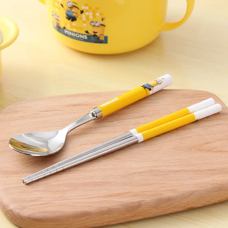 Stainless Steel Chopsticks Spoon Set for Kids - Image 3