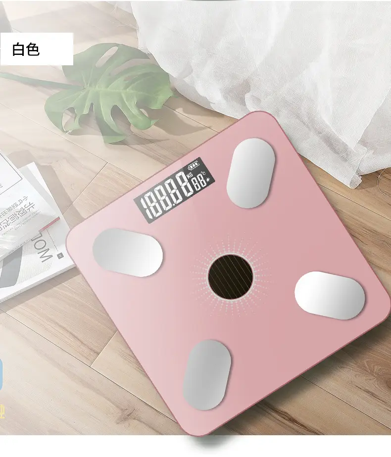 Intelligent Body Fat Weight Scale Pink 150kg — feature 19