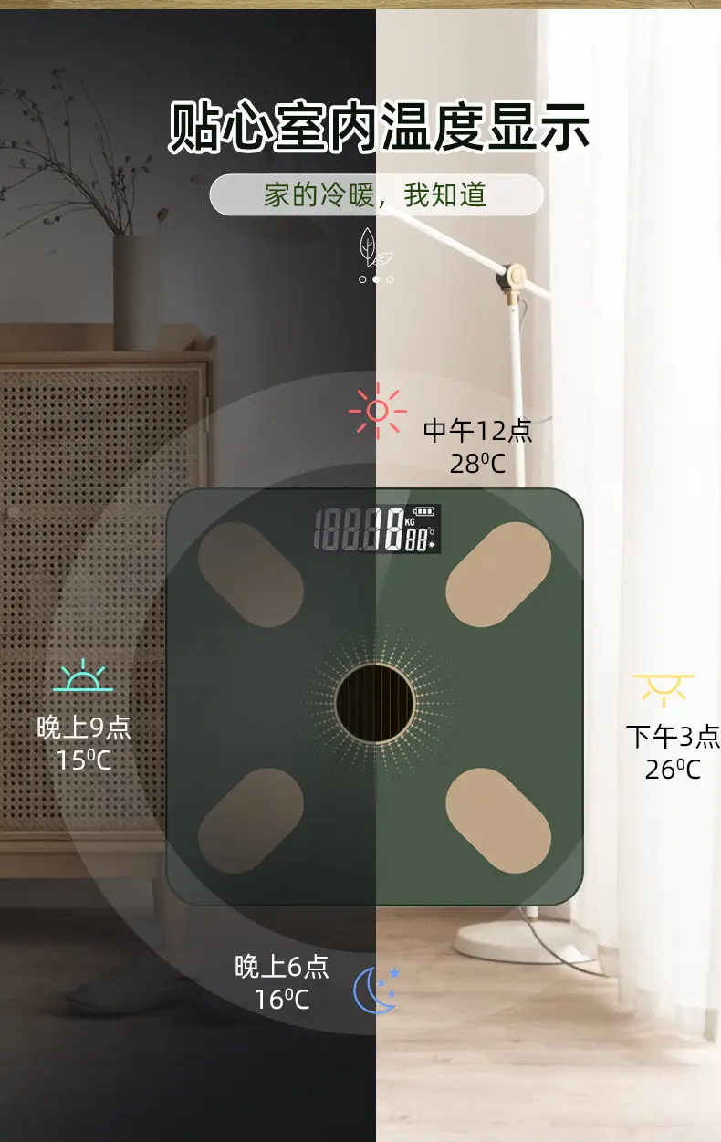 Intelligent Body Fat Weight Scale Pink 150kg — feature 8