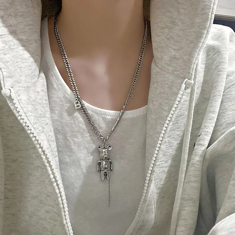 2024 Violent Bear Cold Style Necklace Men's Trendy Women's Hip Hop Niche Design - Image 7