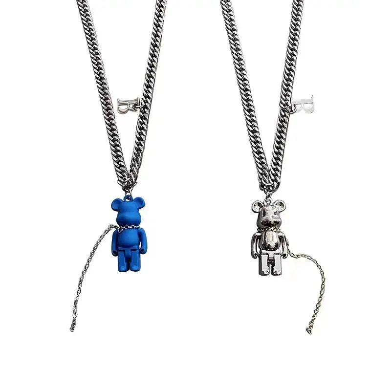 2024 Violent Bear Cold Style Necklace Men's Trendy Women's Hip Hop Niche Design - Image 8