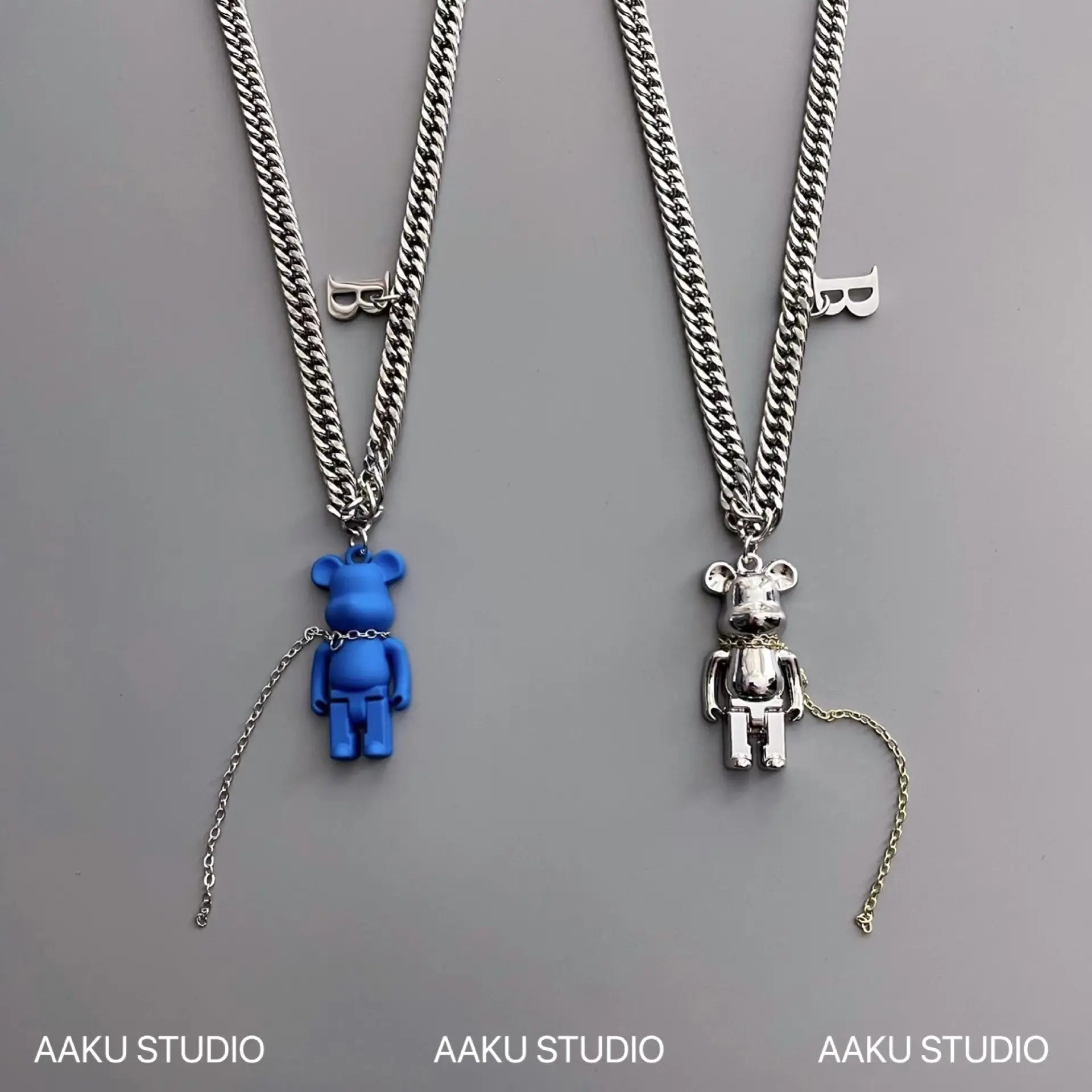 2024 Violent Bear Cold Style Necklace Men's Trendy Women's Hip Hop Niche Design — feature 10