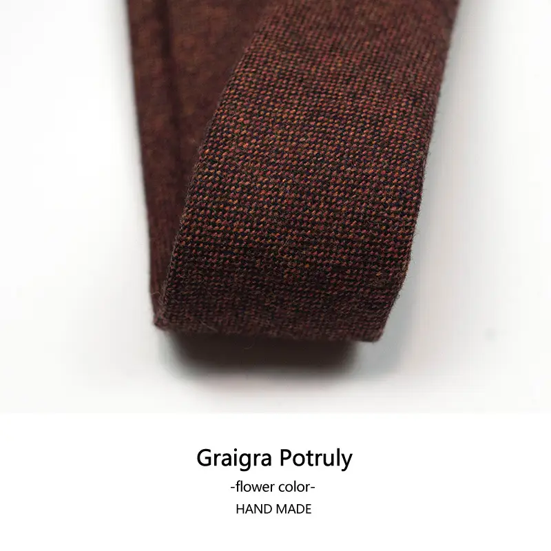 Woolen Men's Tie Curry Green 6cm Hand Made - Image 28