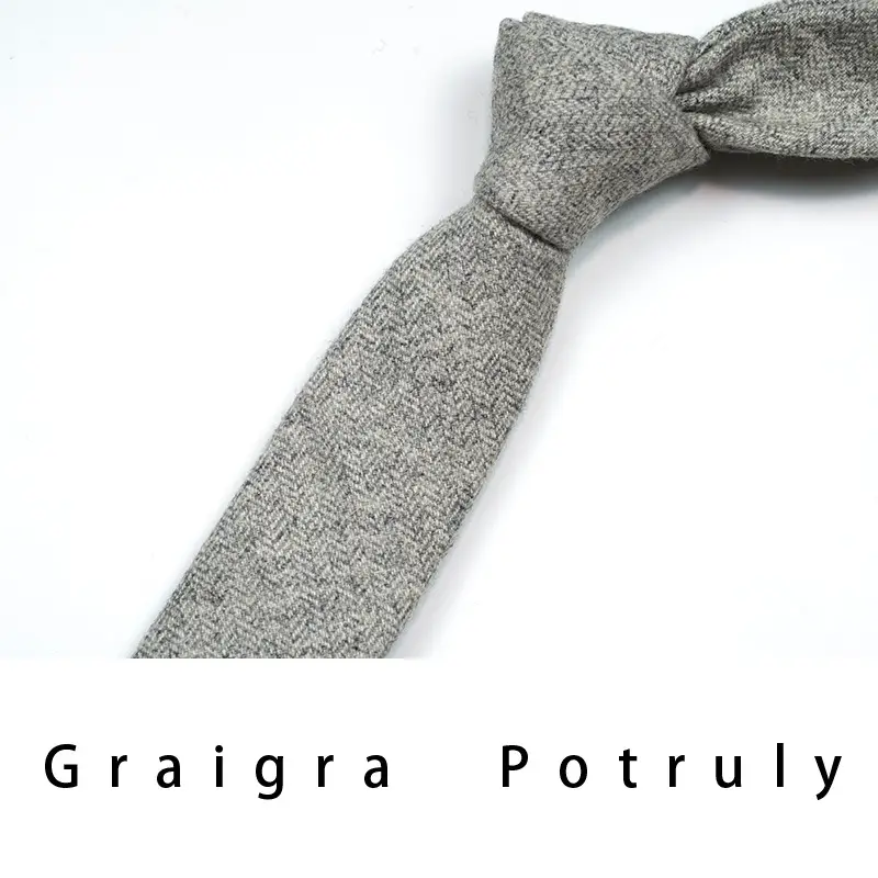Woolen Men's Tie Curry Green 6cm Hand Made - Image 15