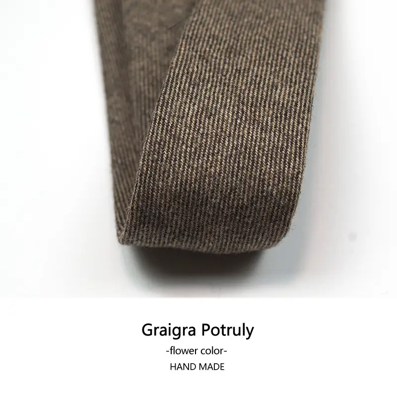 Woolen Men's Tie Curry Green 6cm Hand Made - Image 21