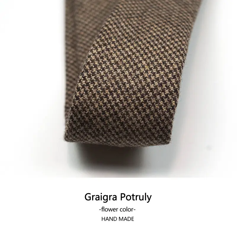 Woolen Men's Tie Curry Green 6cm Hand Made - Image 22