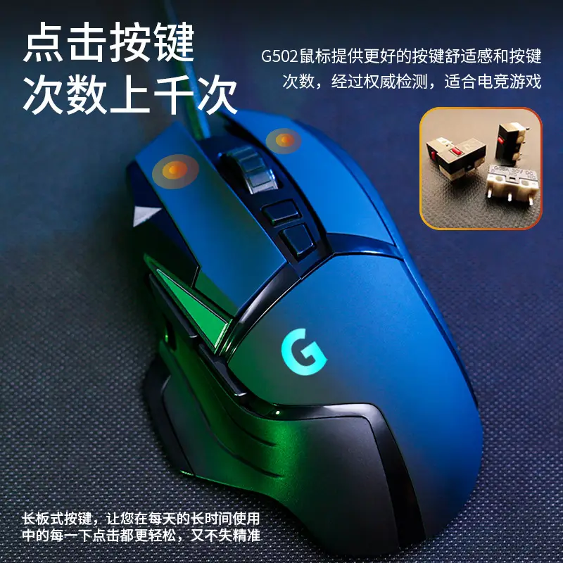G502 Gaming Mouse RGB Colorful Macro Programming 6 DPI 8 Buttons - Image 4