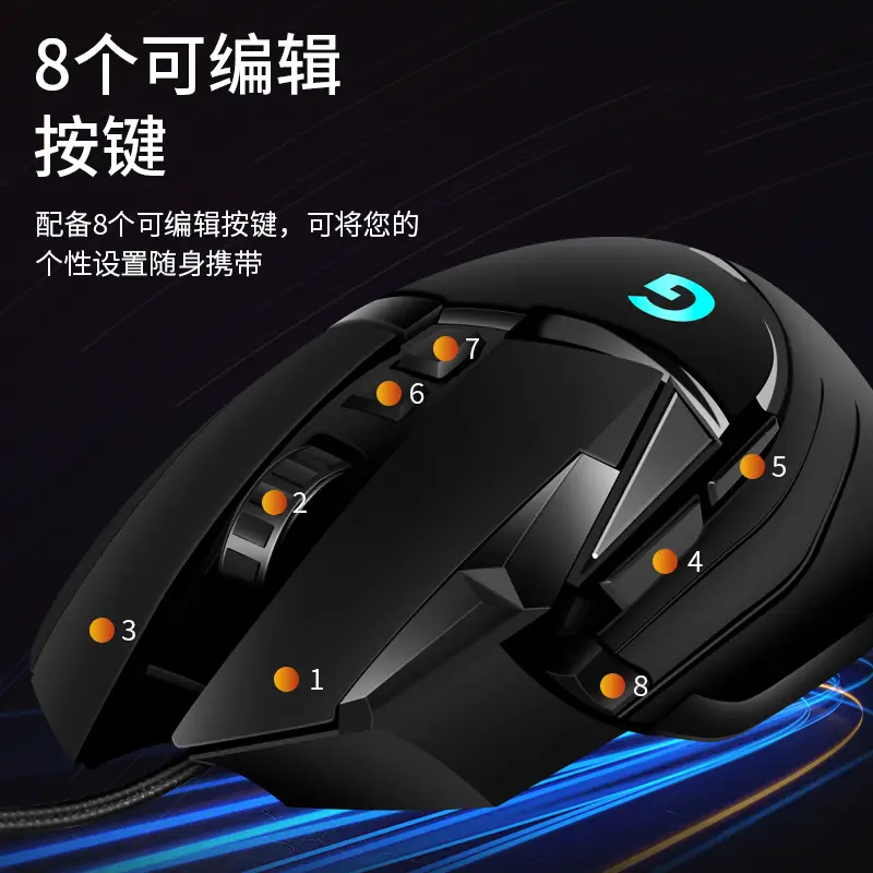G502 Gaming Mouse RGB Colorful Macro Programming 6 DPI 8 Buttons - Image 5