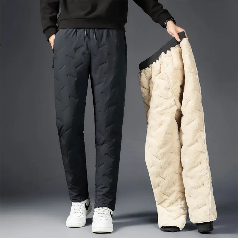 Men Winter Down Cotton Pants Extra Large Velvet Warm - Image 8