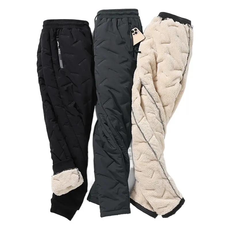 Men Winter Down Cotton Pants Extra Large Velvet Warm