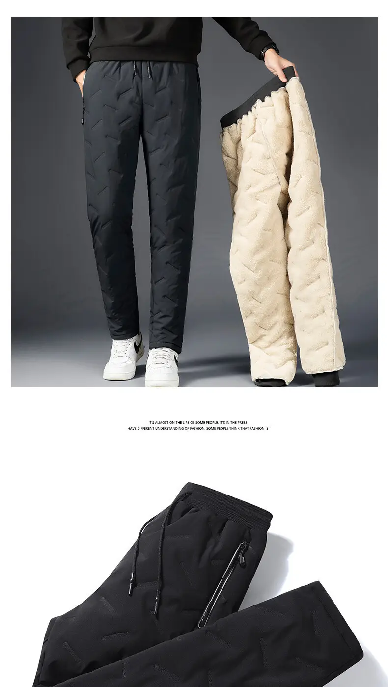 Men Winter Down Cotton Pants Extra Large Velvet Warm — feature 19