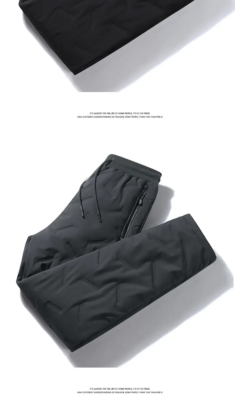 Men Winter Down Cotton Pants Extra Large Velvet Warm — feature 20