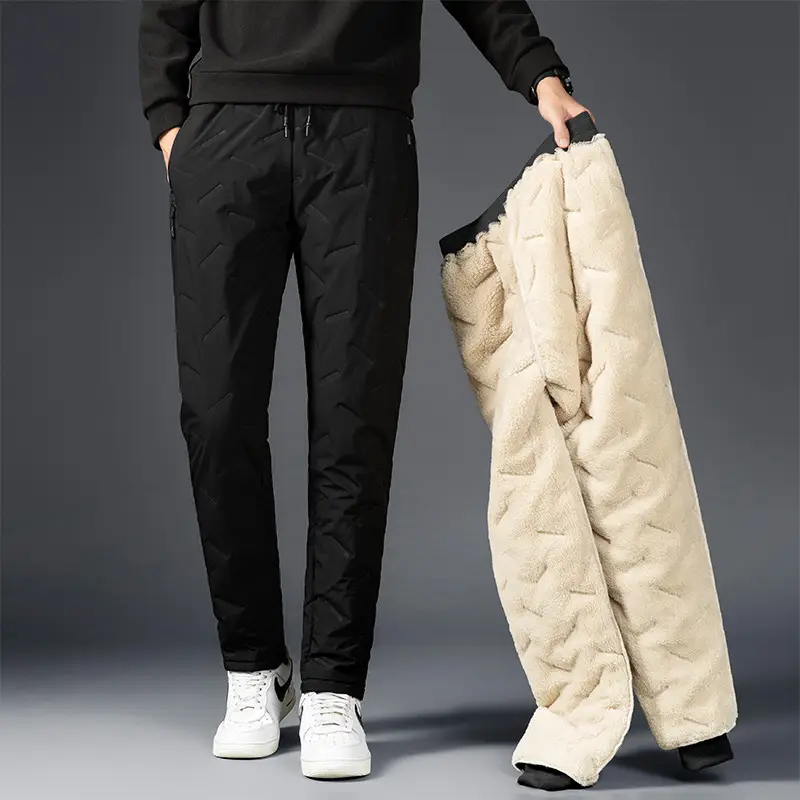 Men Winter Down Cotton Pants Extra Large Velvet Warm - Image 4