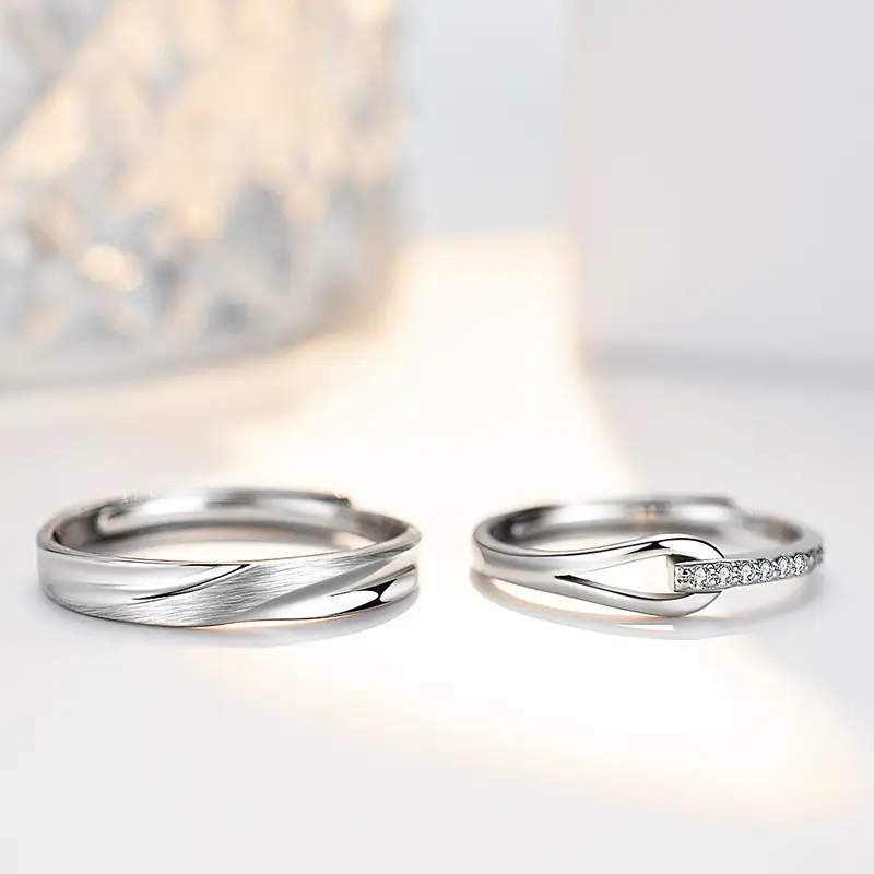 S925 Sterling Silver Couple Ring for Girlfriend - Image 3