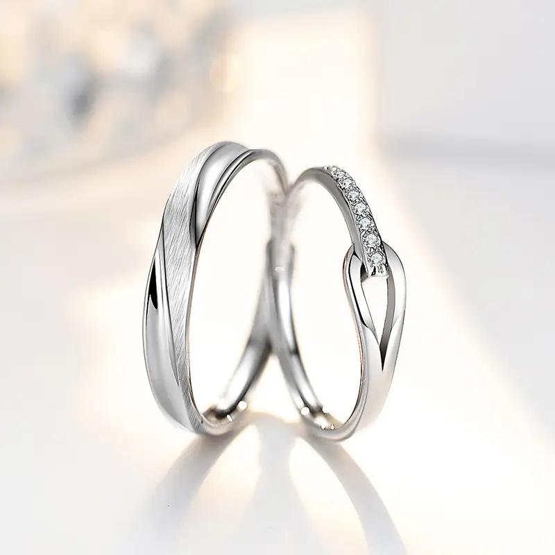 S925 Sterling Silver Couple Ring for Girlfriend - Image 4