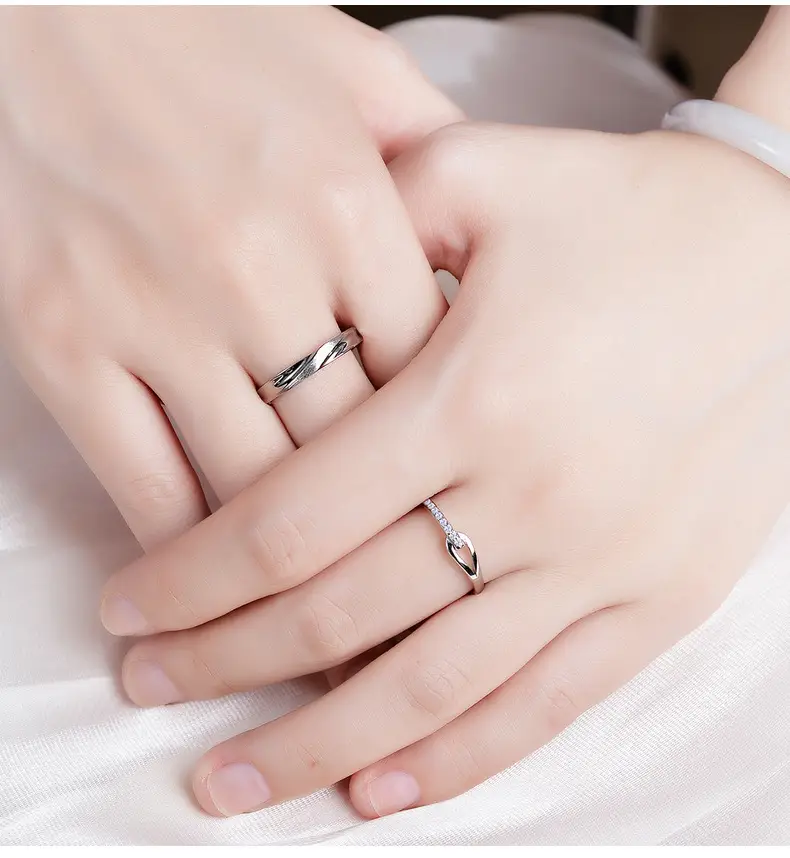 S925 Sterling Silver Couple Ring for Girlfriend — feature 19