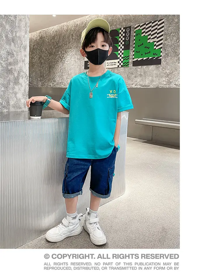 Summer Cartoon Graphic Cotton T-Shirt for Boys Girls — feature 12