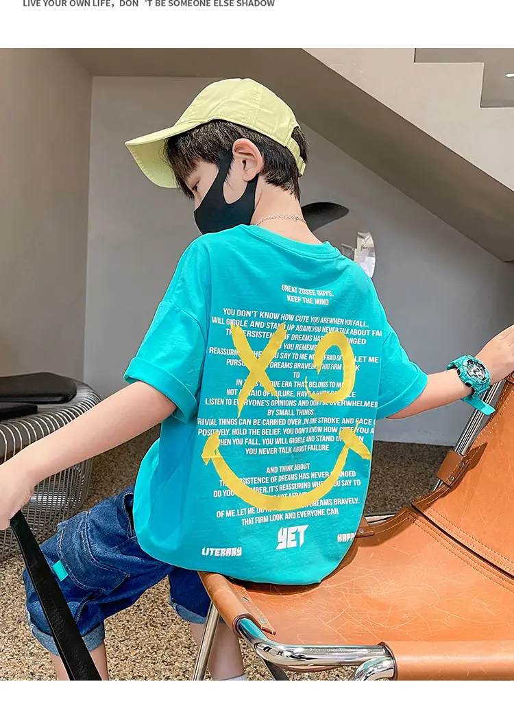 Summer Cartoon Graphic Cotton T-Shirt for Boys Girls — feature 17