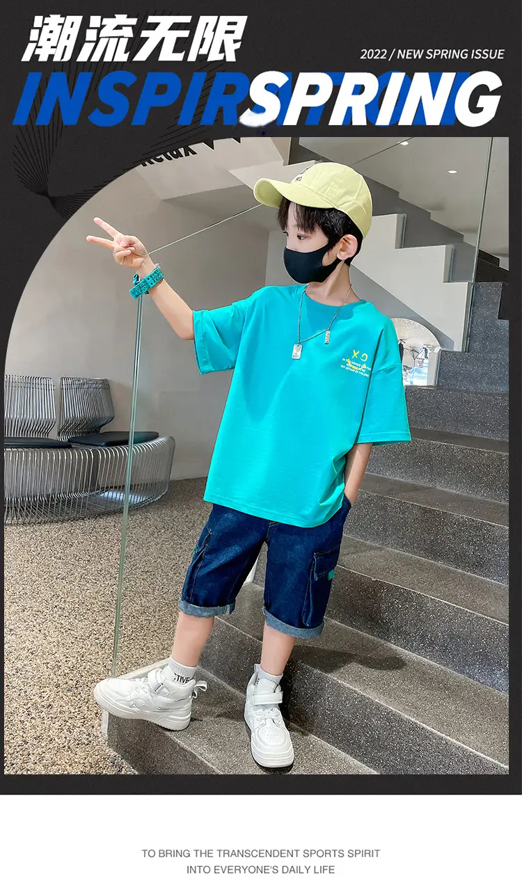 Summer Cartoon Graphic Cotton T-Shirt for Boys Girls — feature 2