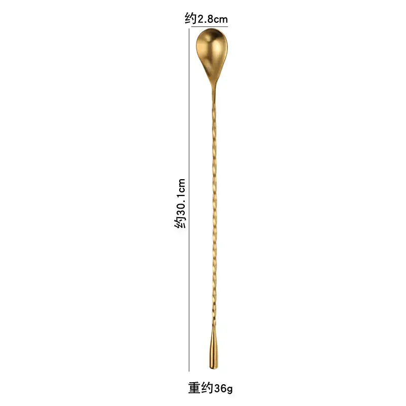 304 Stainless Steel Water Drop Spoon 33cm - Image 2