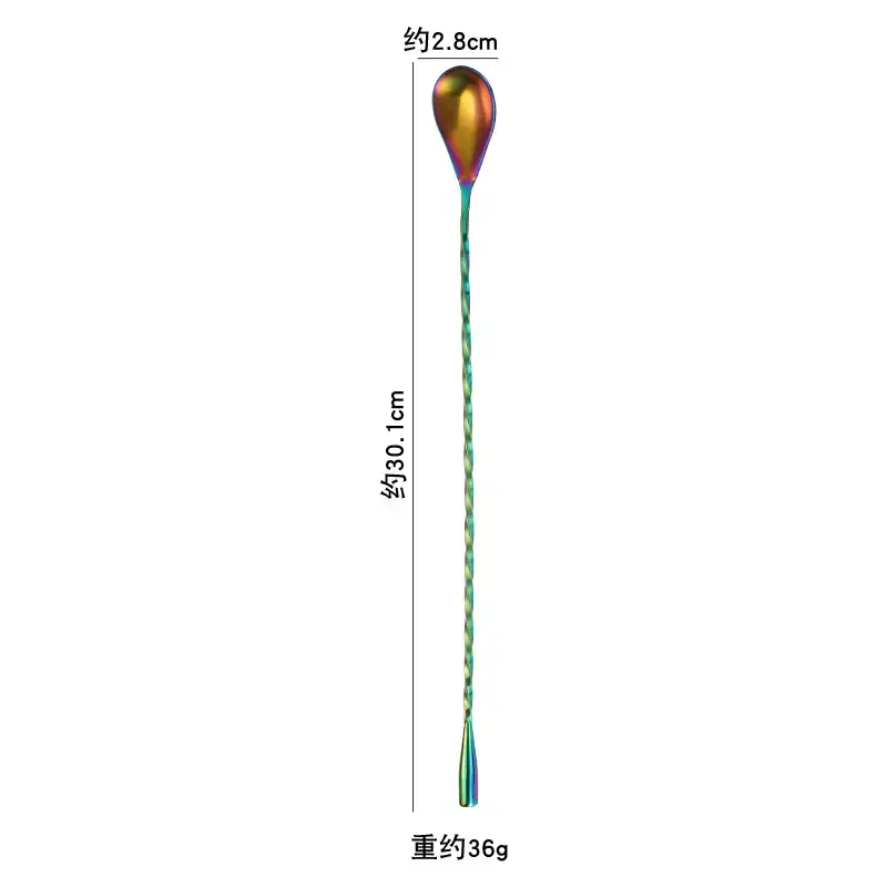 304 Stainless Steel Water Drop Spoon 33cm - Image 4