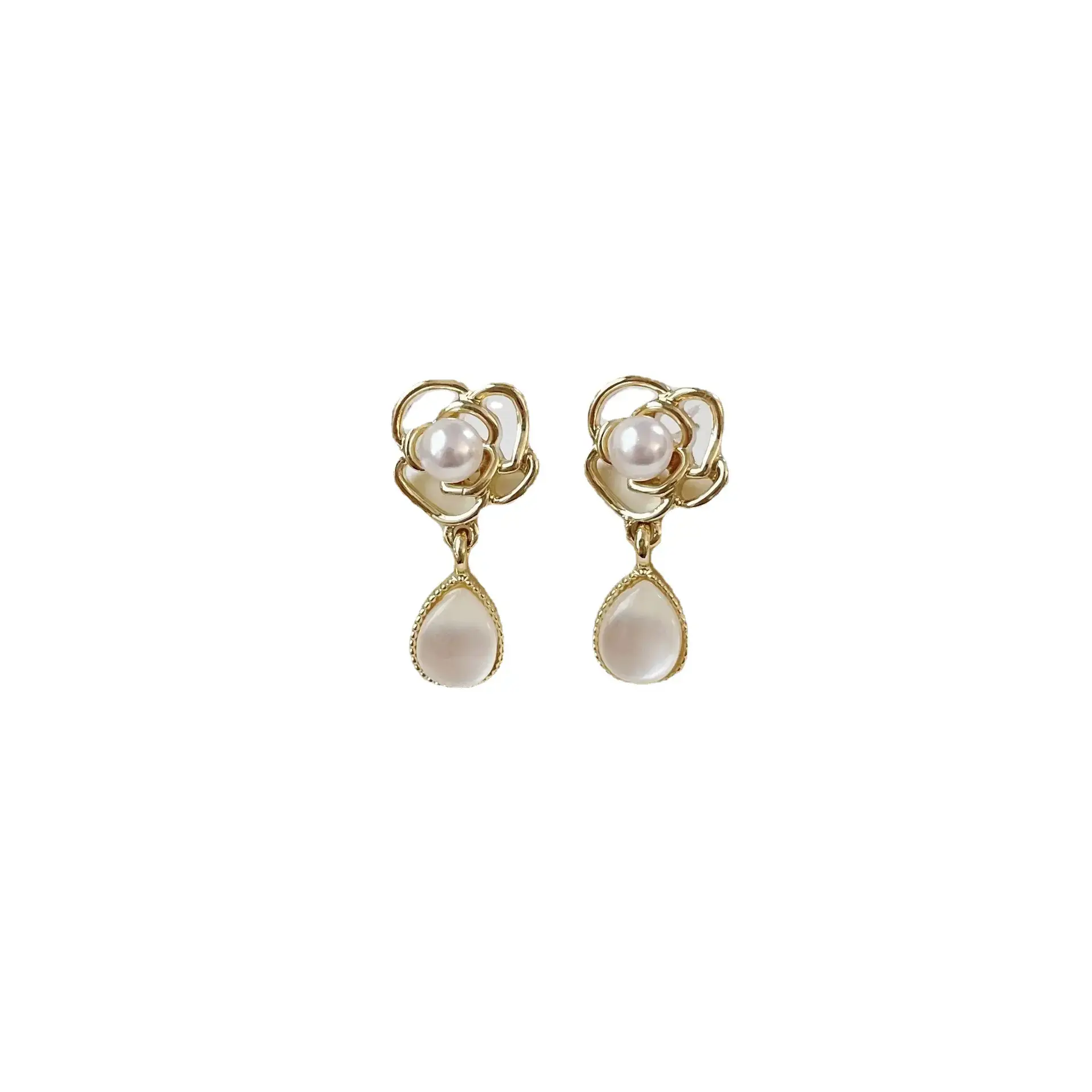 S925 Silver Pearl Earrings Retro Niche Drop - Image 7
