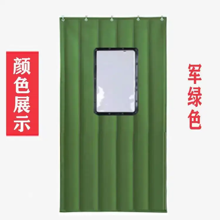 Winter Thicken Cotton Door Curtain Silver Grey - Image 2