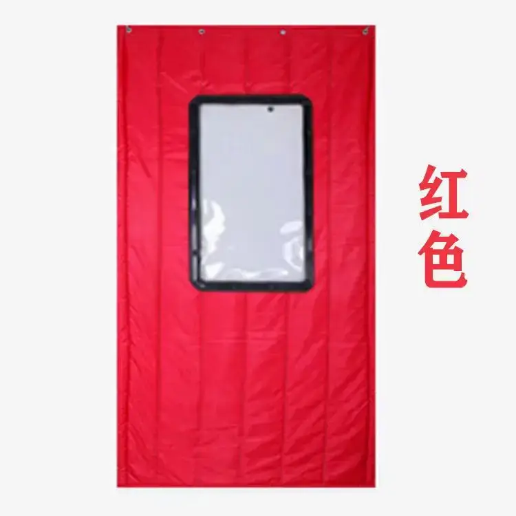 Winter Thicken Cotton Door Curtain Silver Grey - Image 3