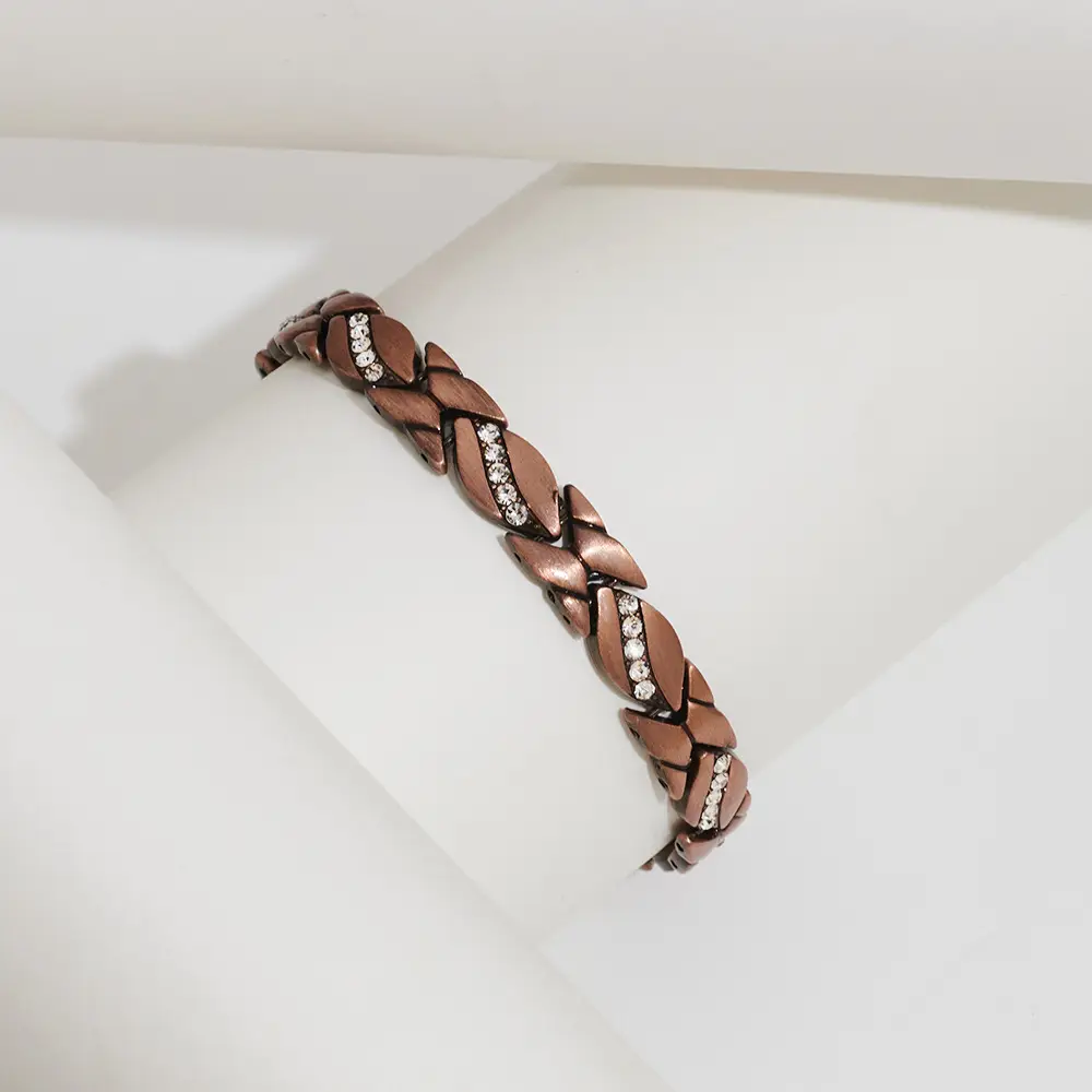 Gold Leaf Brushed Magnet Bracelet for Women - Image 12