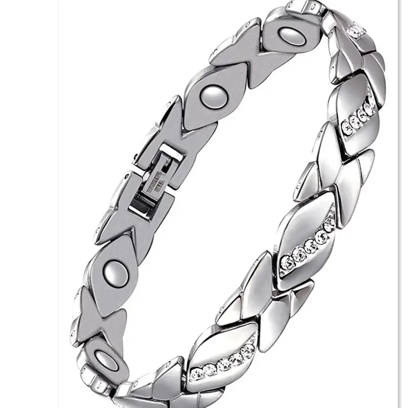 Gold Leaf Brushed Magnet Bracelet for Women - Image 2