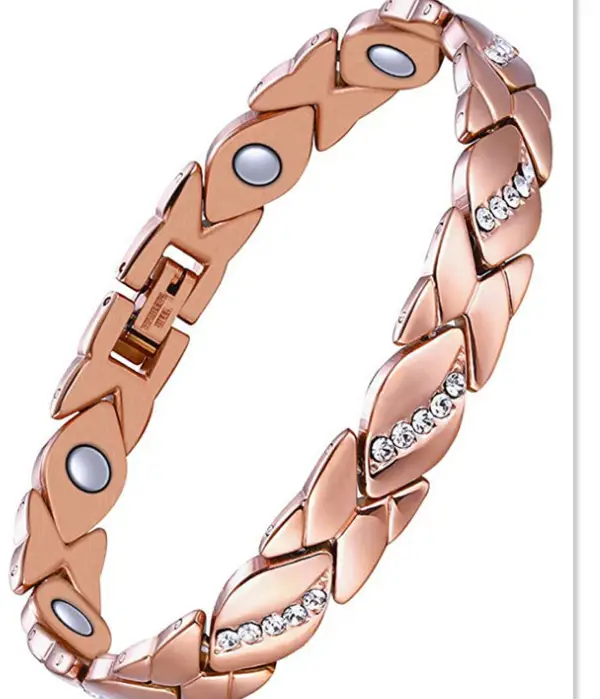 Gold Leaf Brushed Magnet Bracelet for Women - Image 4