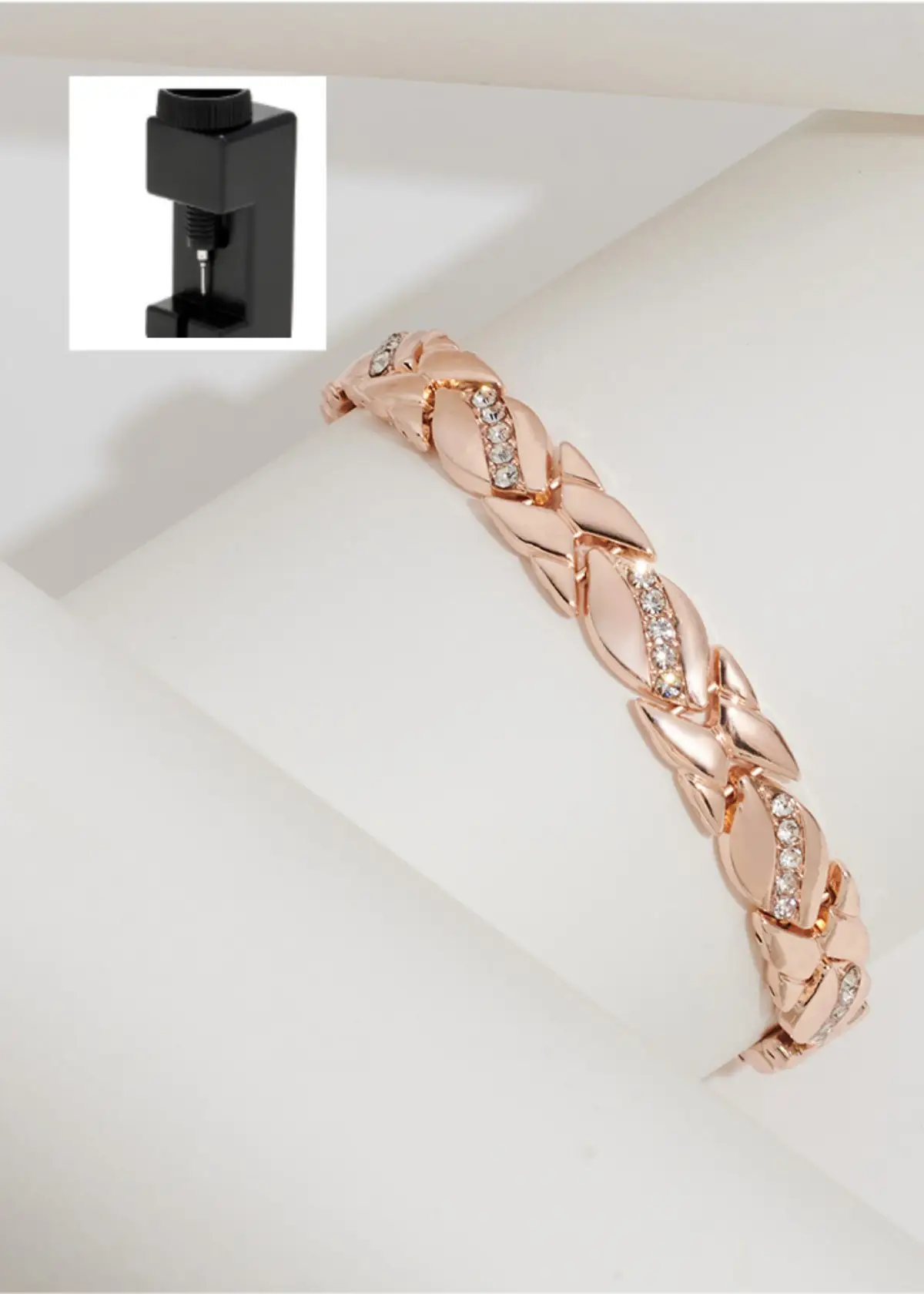 Gold Leaf Brushed Magnet Bracelet for Women - Image 8