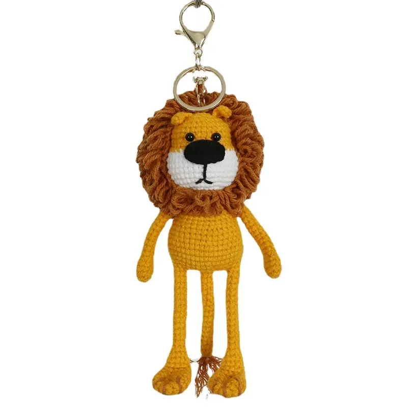 Handmade Crochet Lion Pendant Baoma Wool Woven Cute Creative Hand Finished Product