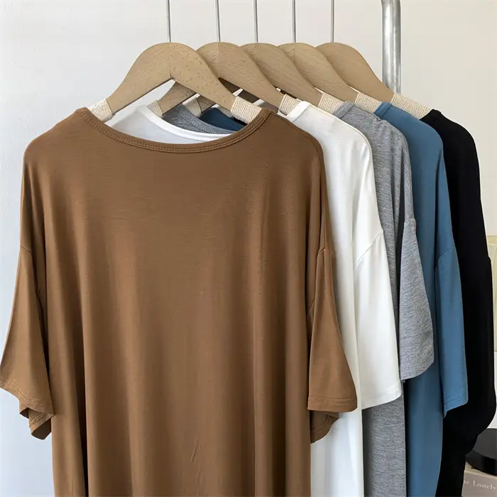 Women Loose Fit T-Shirt Brown Medium Size — feature 20