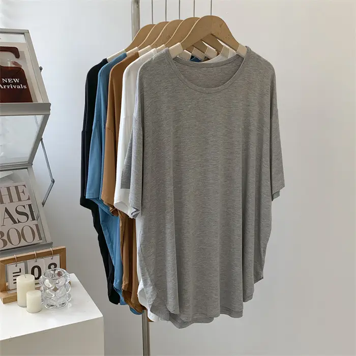 Women Loose Fit T-Shirt Brown Medium Size — feature 5