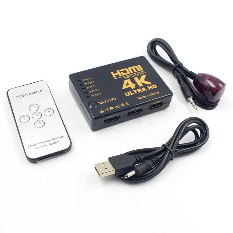 Cross-Border HD TV Switcher Three-in-One with Remote - Image 4