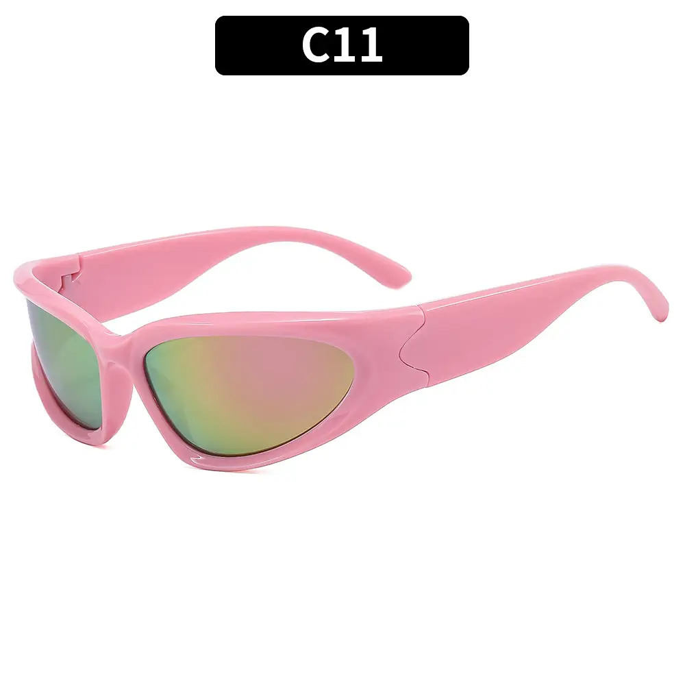 Millennium Future Cyberpunk Sunglasses White UV400