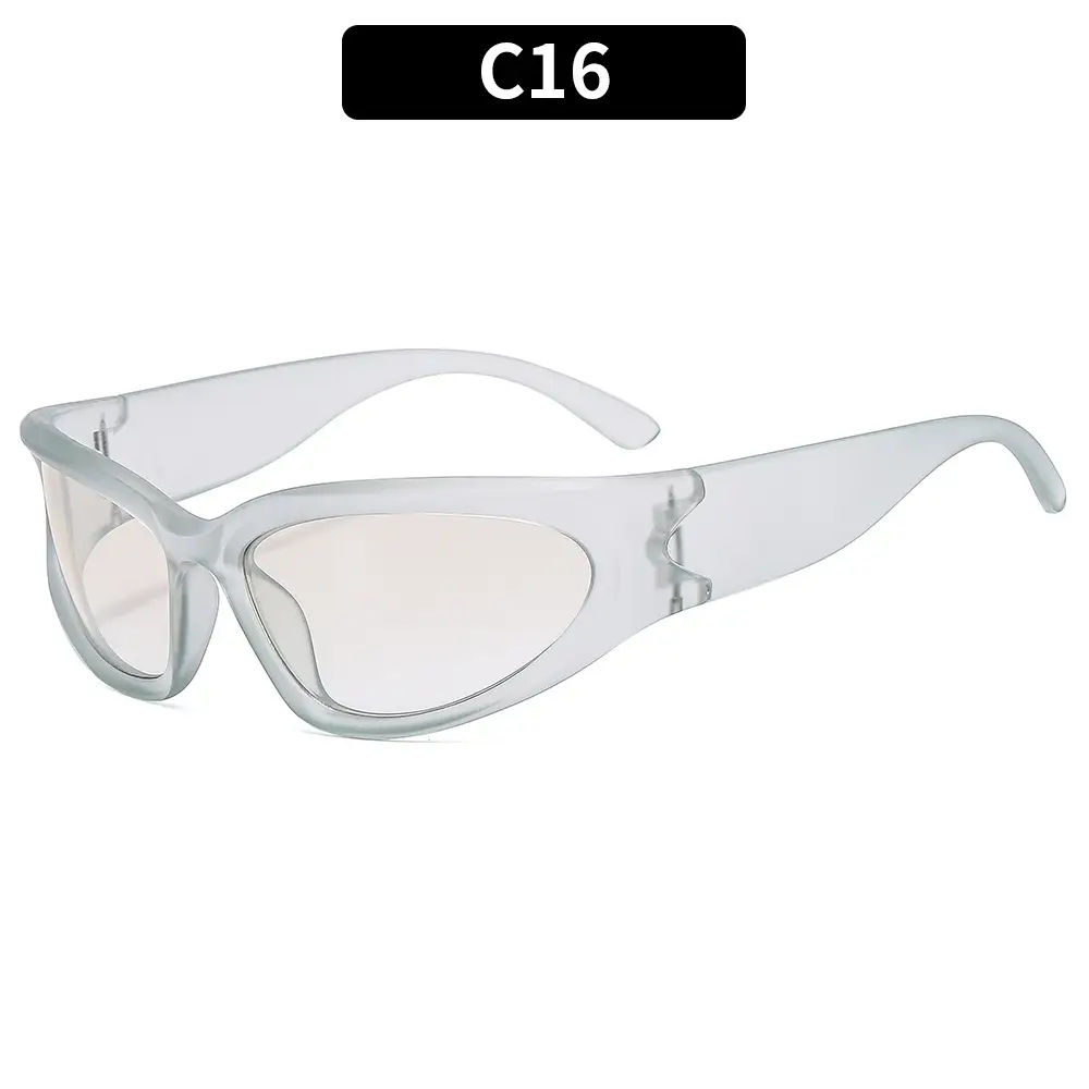 Millennium Future Cyberpunk Sunglasses White UV400