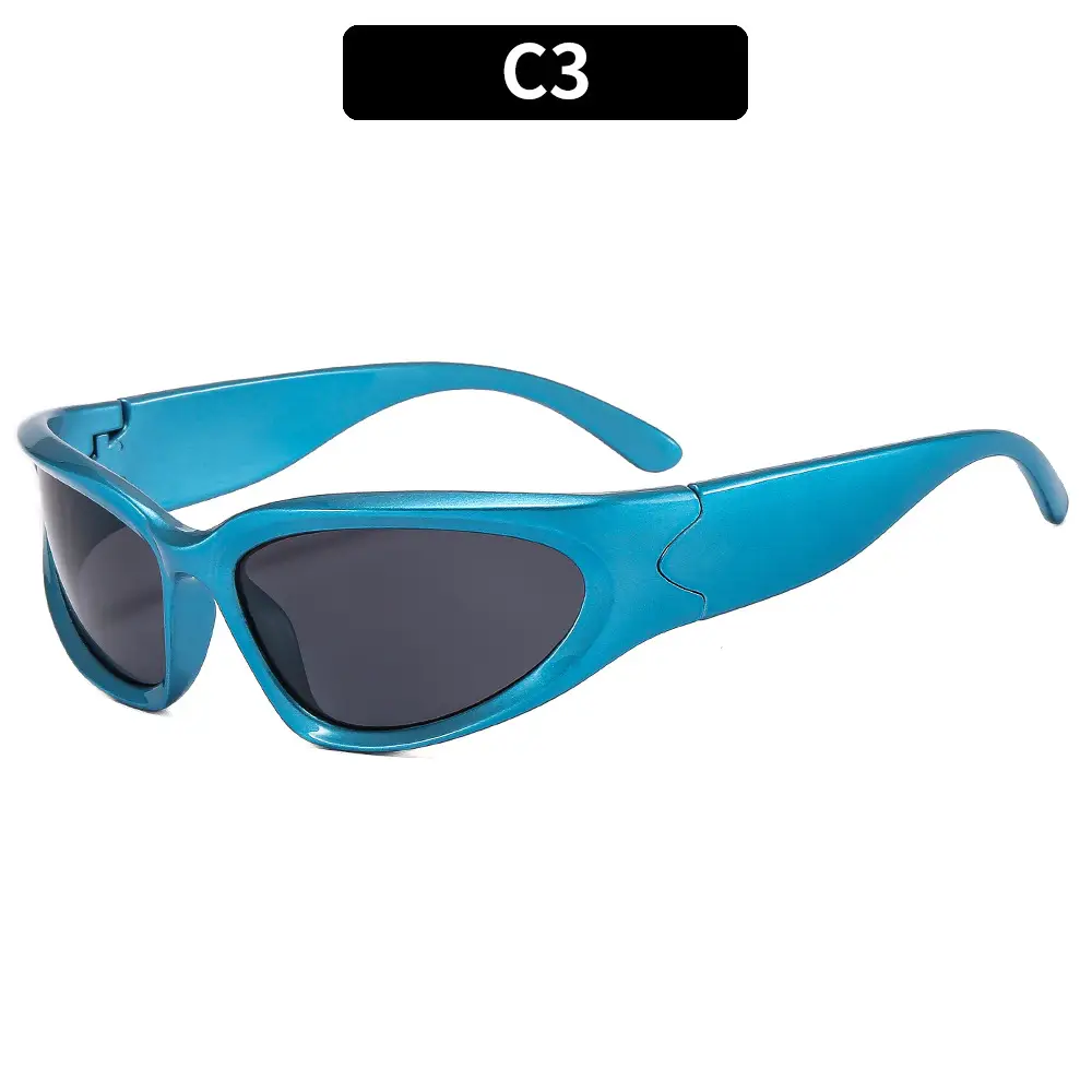Millennium Future Cyberpunk Sunglasses White UV400