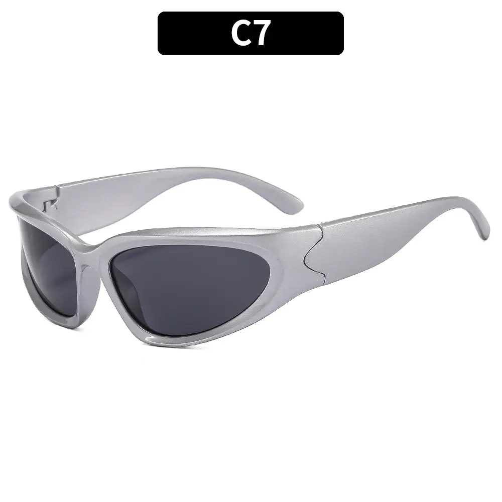 Millennium Future Cyberpunk Sunglasses White UV400