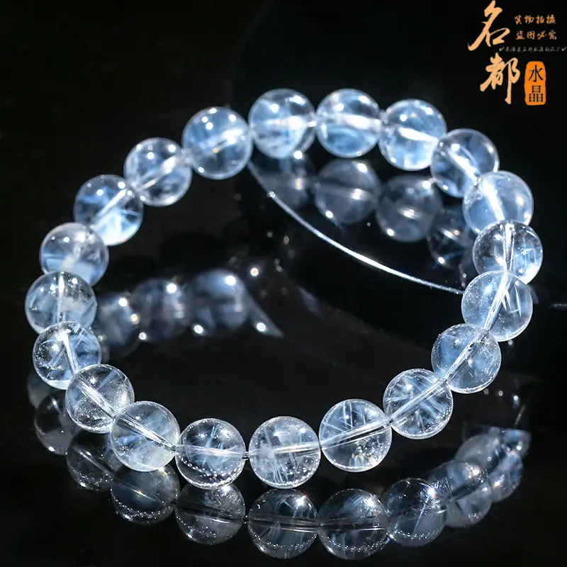 Natural Blue Crystal Needle Bracelet 7A - Image 6