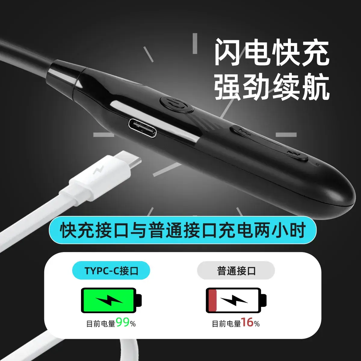 100 Hours Long-Lasting Wireless Sports Headset with Digital Display - Image 6