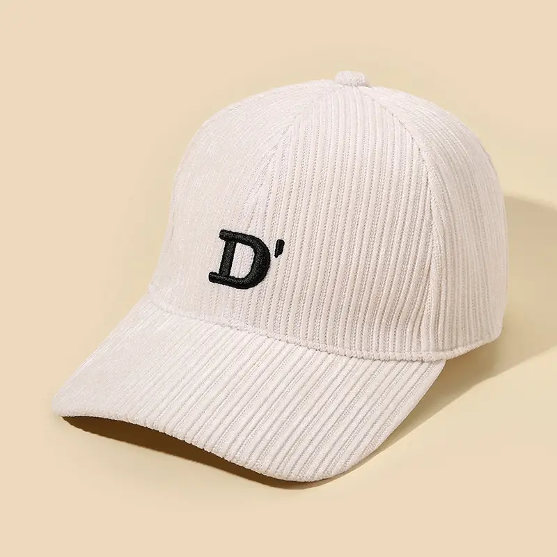Women Black D-Letter Baseball Cap Warm P