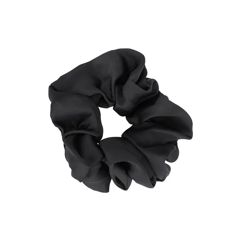 4 Color Hair Scrunchies Silky Satin Autumn Winter Brown