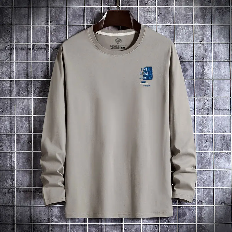 Men Long Sleeve T-Shirt Mint Green 2026 Spring - Image 2