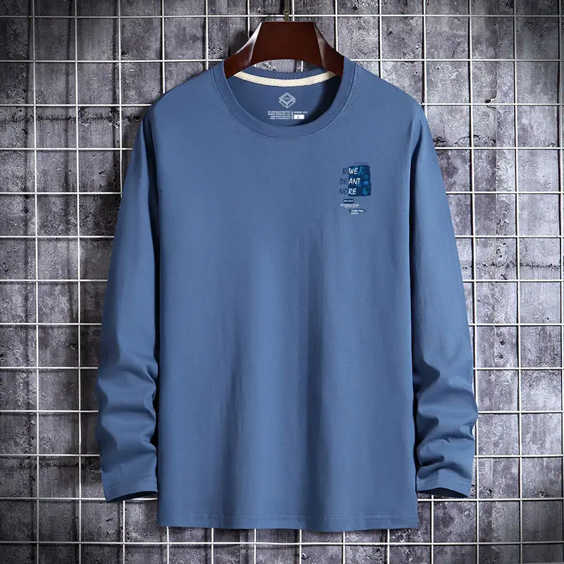 Men Long Sleeve T-Shirt Mint Green 2026 Spring - Image 8