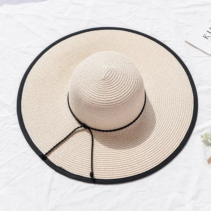 Straw Sun Hat with Big Edge for Kids Summer Travel - Image 3